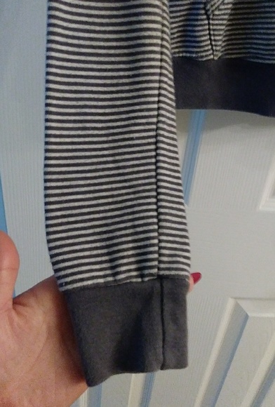Grayish Blue/White Striped Sweater - Picture 2 of 5